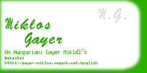 miklos gayer business card